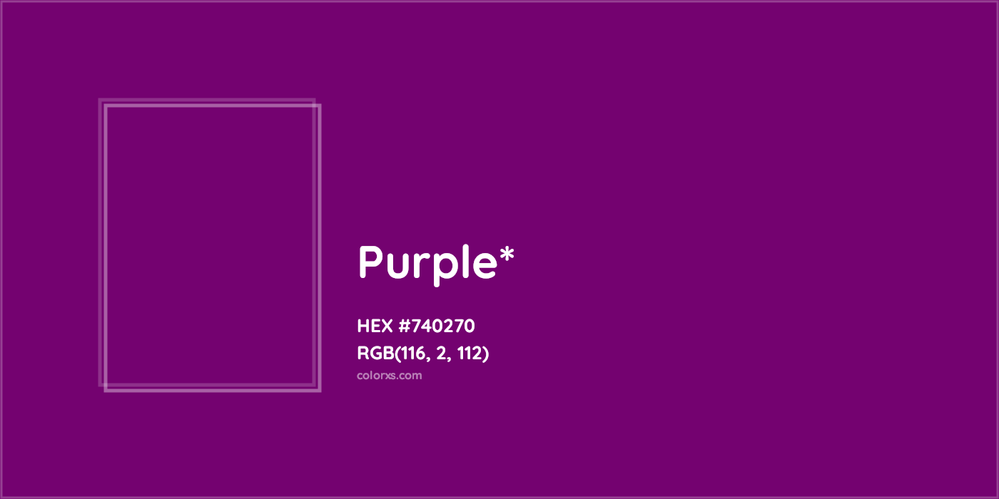 HEX #740270 Color Name, Color Code, Palettes, Similar Paints, Images