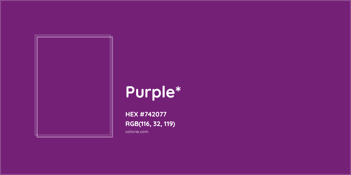 HEX #742077 Color Name, Color Code, Palettes, Similar Paints, Images