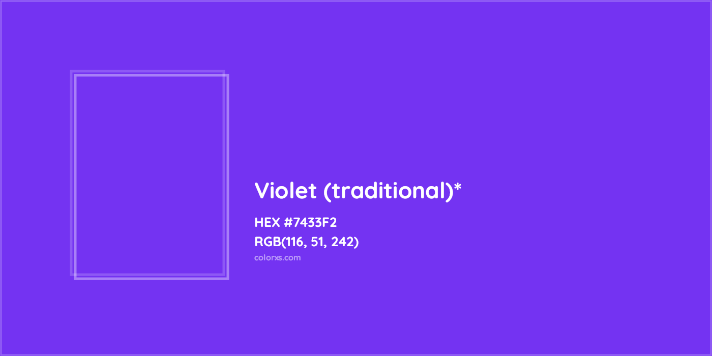 HEX #7433F2 Color Name, Color Code, Palettes, Similar Paints, Images