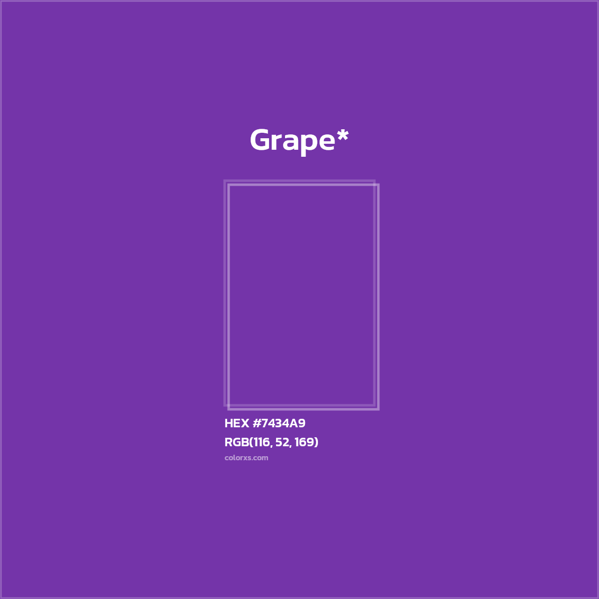 HEX #7434A9 Color Name, Color Code, Palettes, Similar Paints, Images
