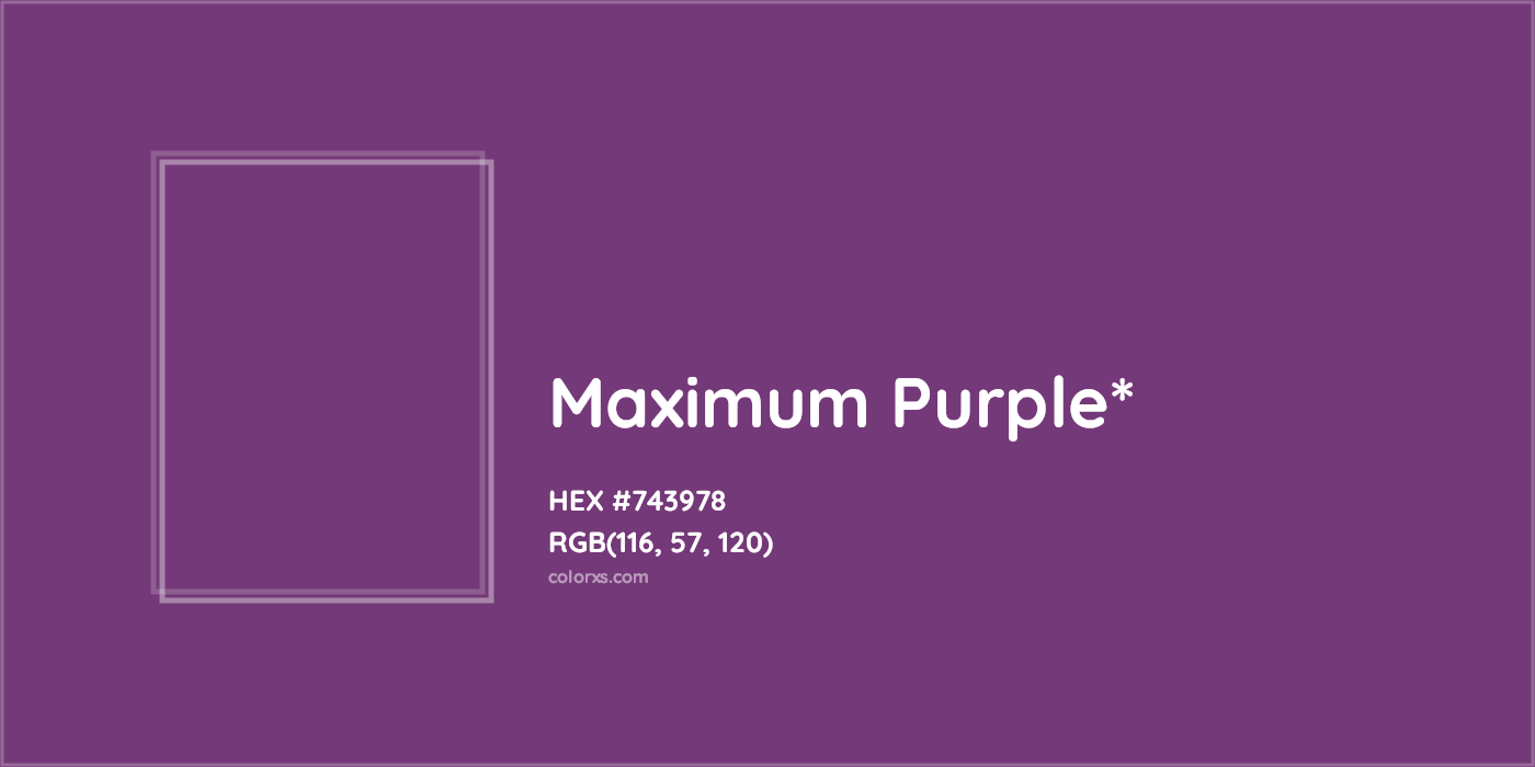 HEX #743978 Color Name, Color Code, Palettes, Similar Paints, Images