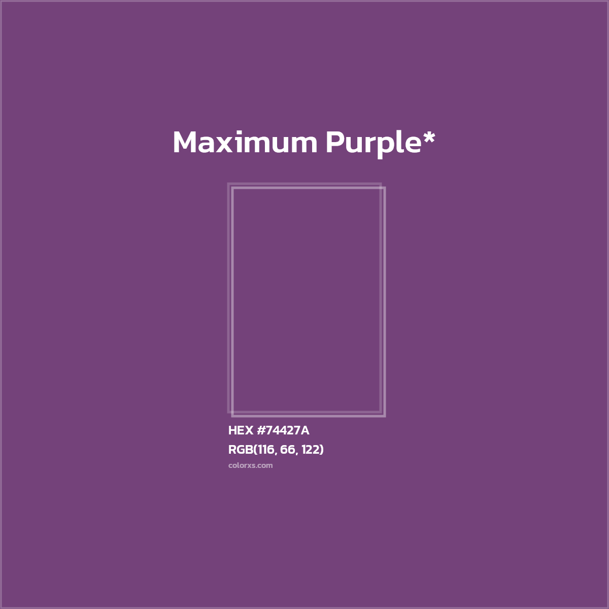 HEX #74427A Color Name, Color Code, Palettes, Similar Paints, Images