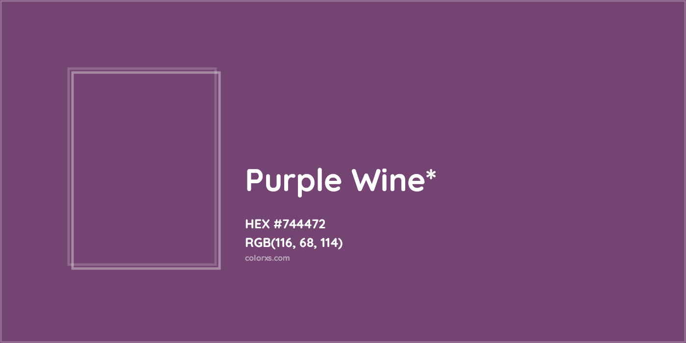 HEX #744472 Color Name, Color Code, Palettes, Similar Paints, Images