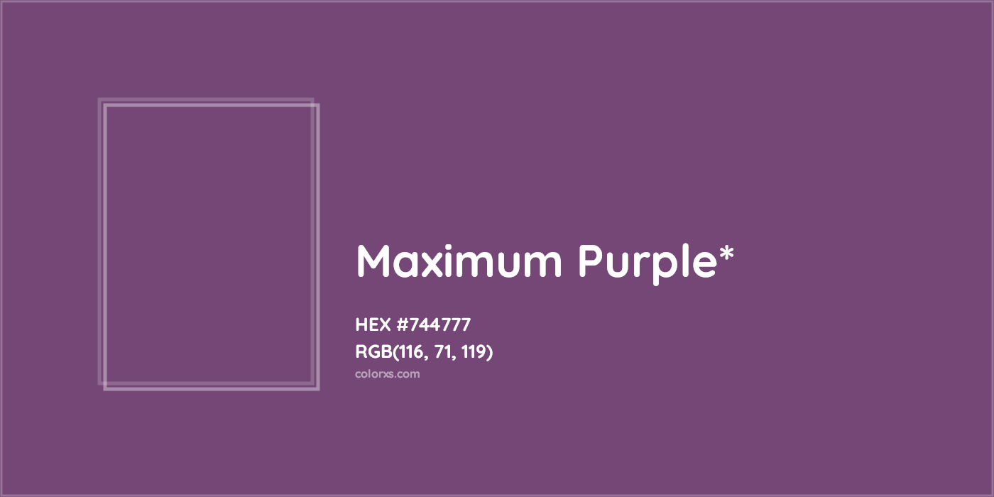 HEX #744777 Color Name, Color Code, Palettes, Similar Paints, Images