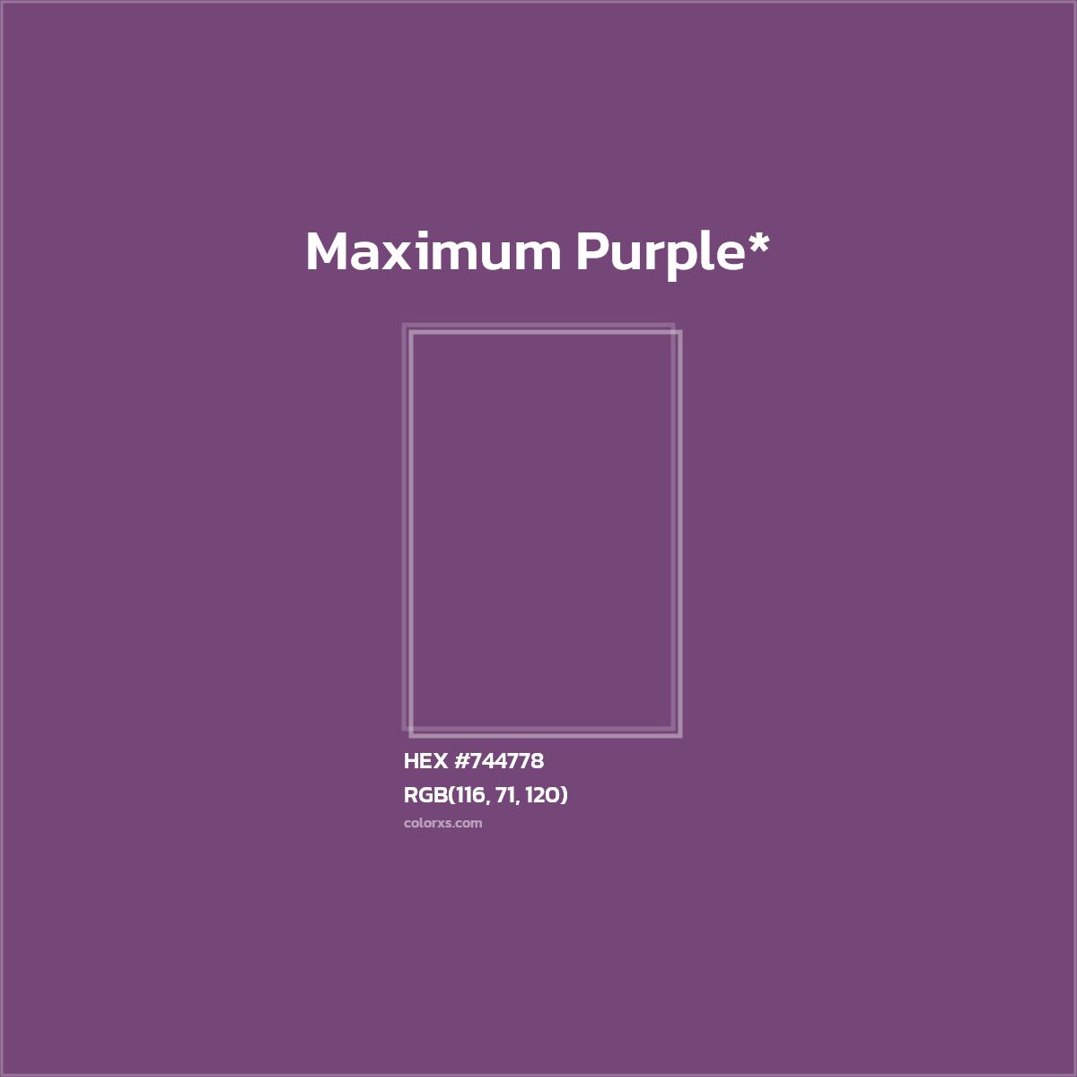 HEX #744778 Color Name, Color Code, Palettes, Similar Paints, Images