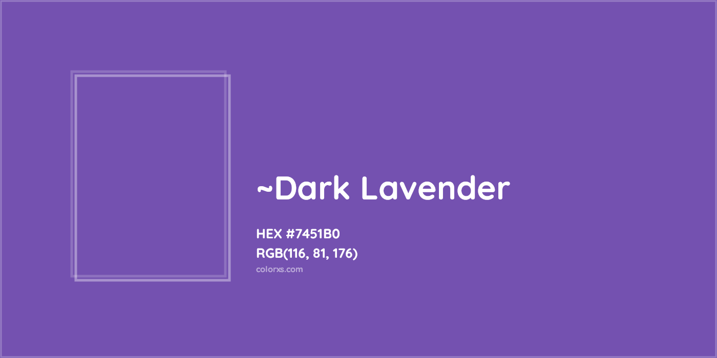 HEX #7451B0 Color Name, Color Code, Palettes, Similar Paints, Images