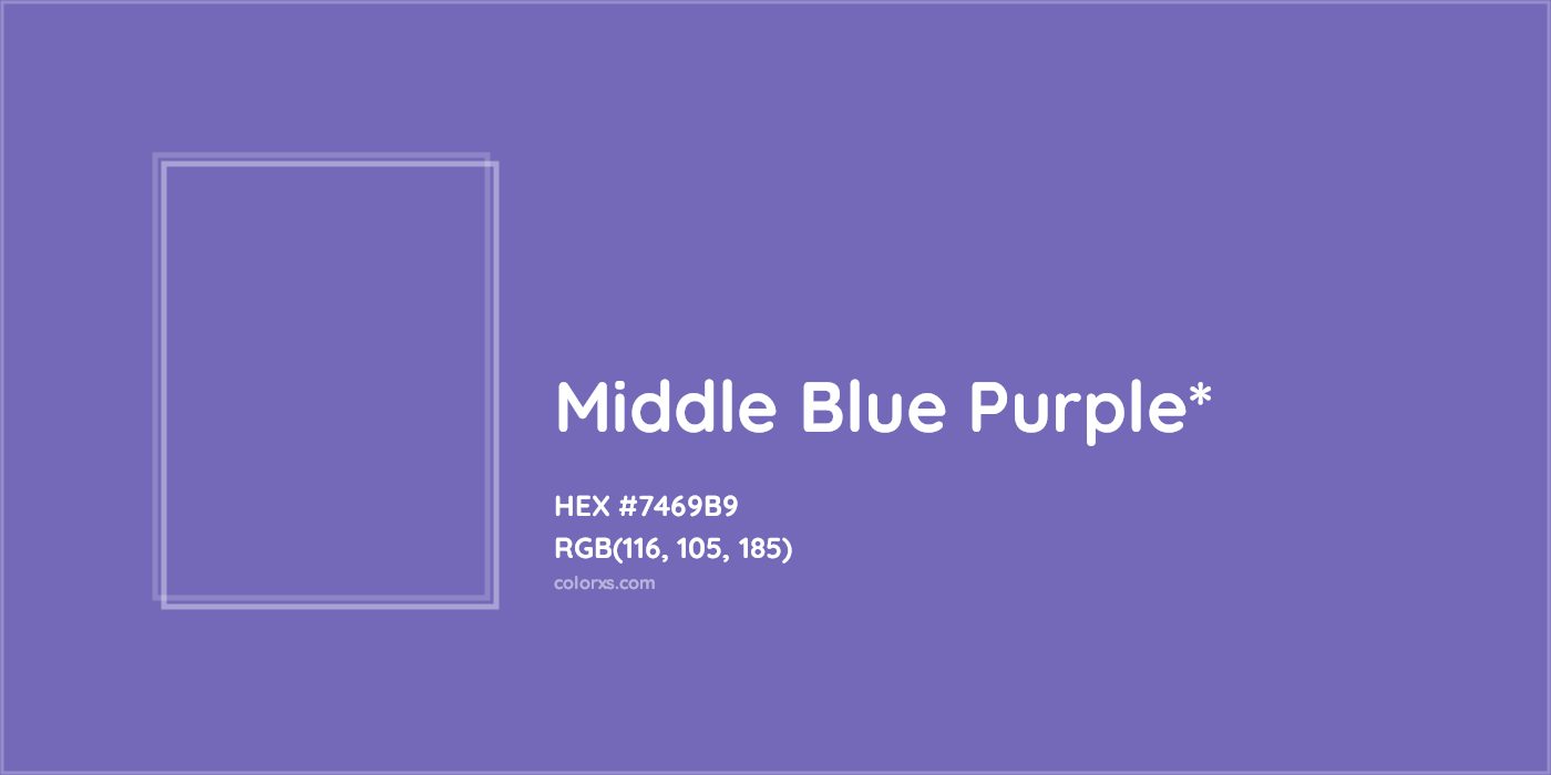 HEX #7469B9 Color Name, Color Code, Palettes, Similar Paints, Images