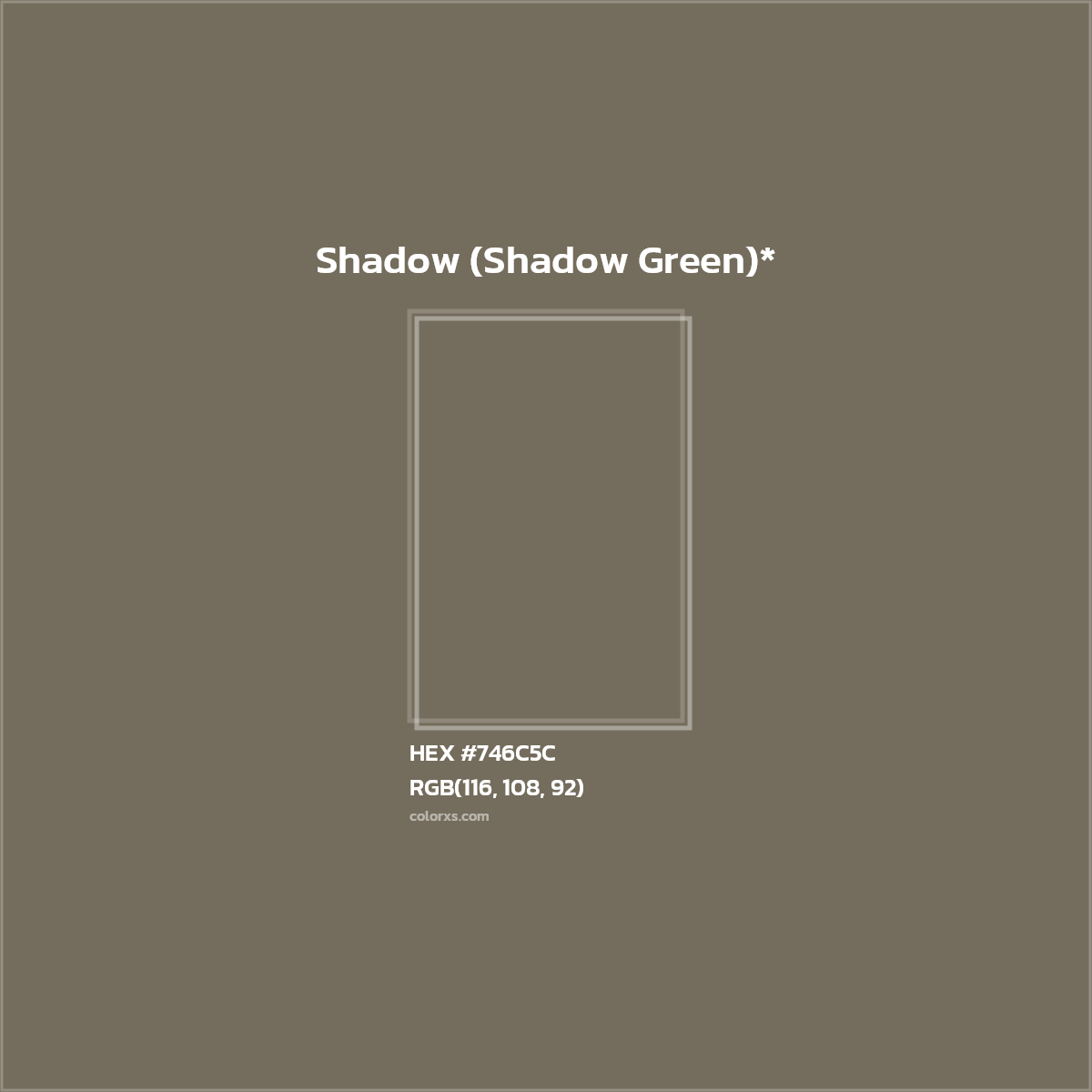 HEX #746C5C Color Name, Color Code, Palettes, Similar Paints, Images