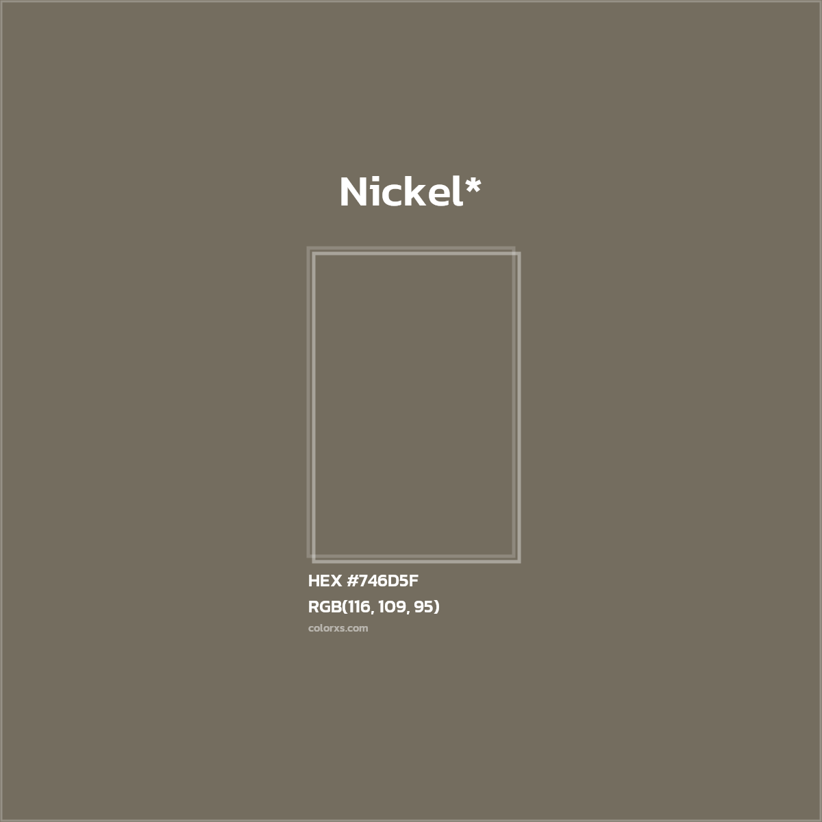 HEX #746D5F Color Name, Color Code, Palettes, Similar Paints, Images