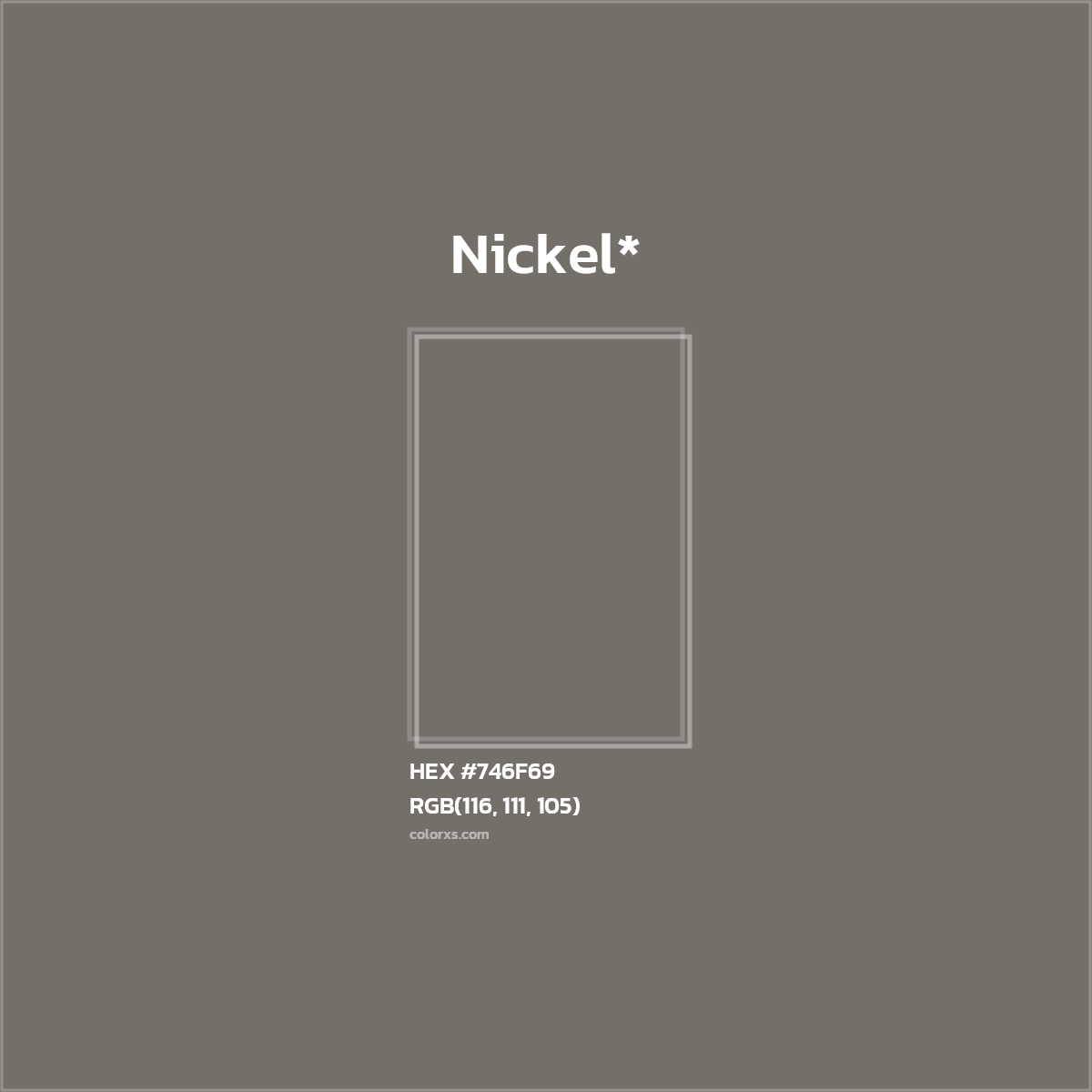 HEX #746F69 Color Name, Color Code, Palettes, Similar Paints, Images