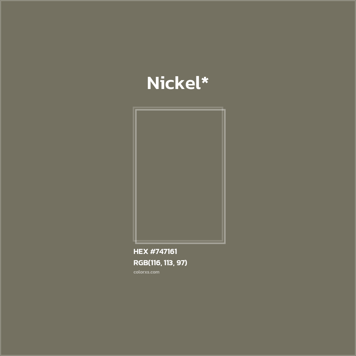 HEX #747161 Color Name, Color Code, Palettes, Similar Paints, Images
