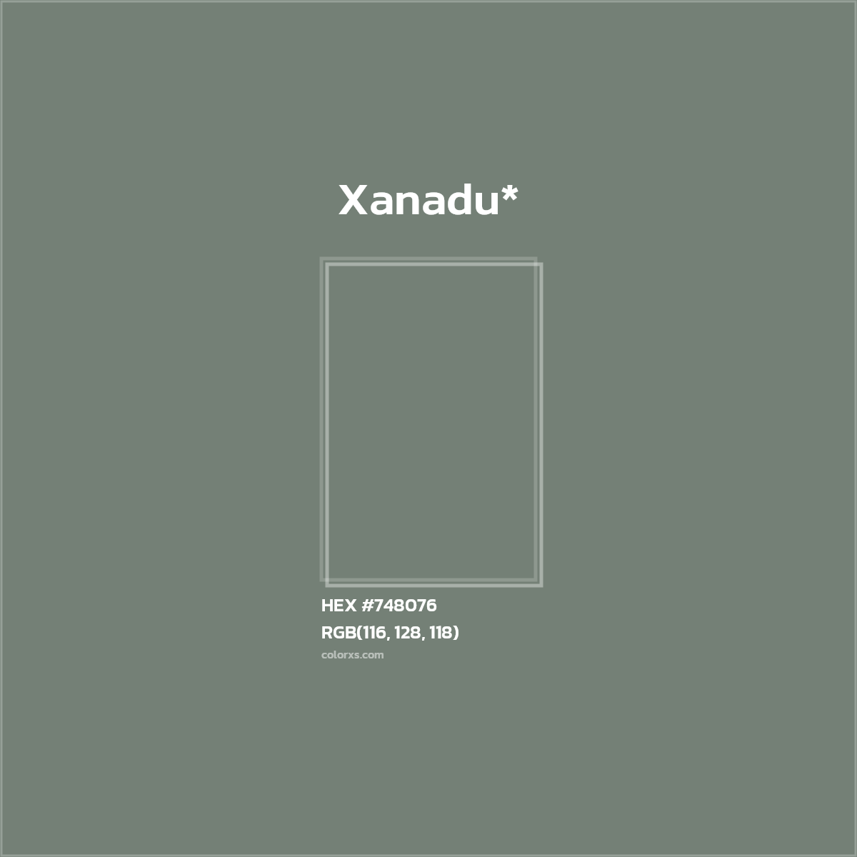 HEX #748076 Color Name, Color Code, Palettes, Similar Paints, Images