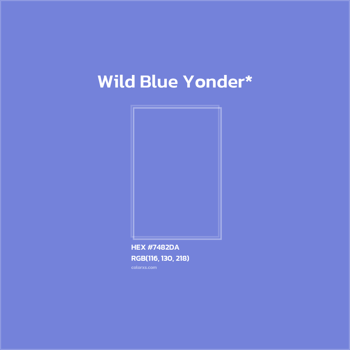 HEX #7482DA Color Name, Color Code, Palettes, Similar Paints, Images