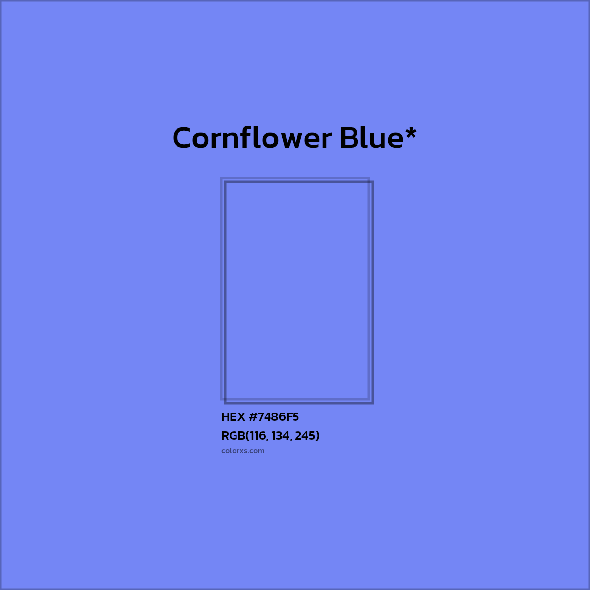 HEX #7486F5 Color Name, Color Code, Palettes, Similar Paints, Images