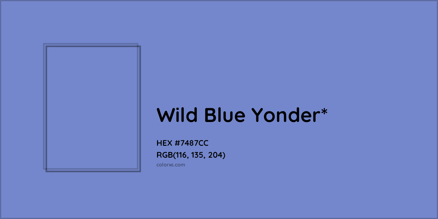 HEX #7487CC Color Name, Color Code, Palettes, Similar Paints, Images