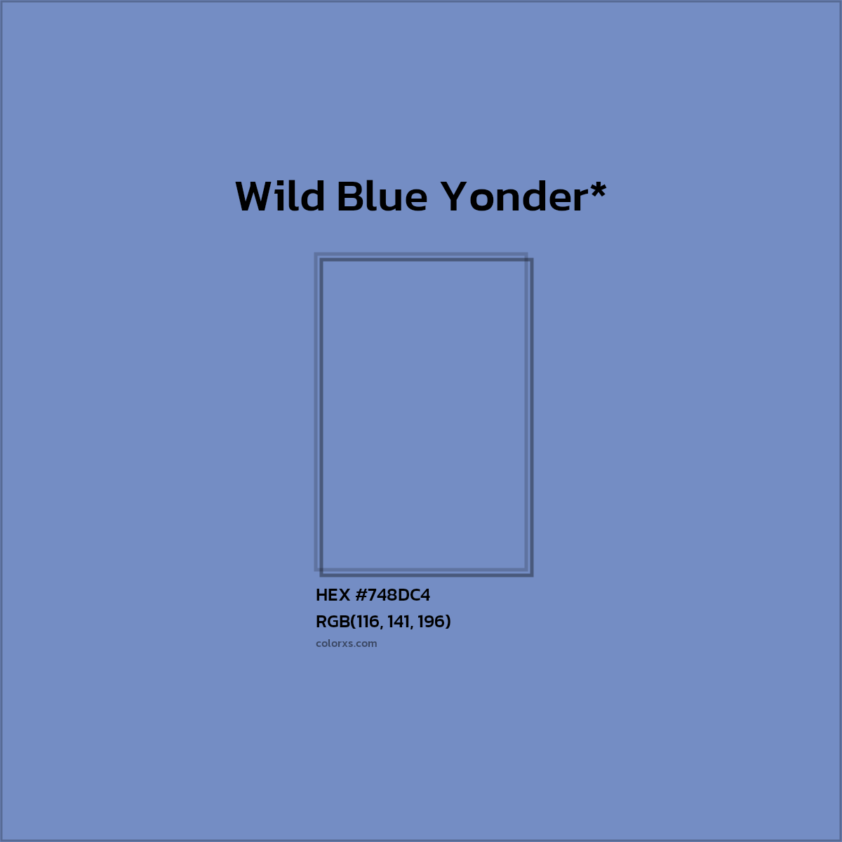 HEX #748DC4 Color Name, Color Code, Palettes, Similar Paints, Images