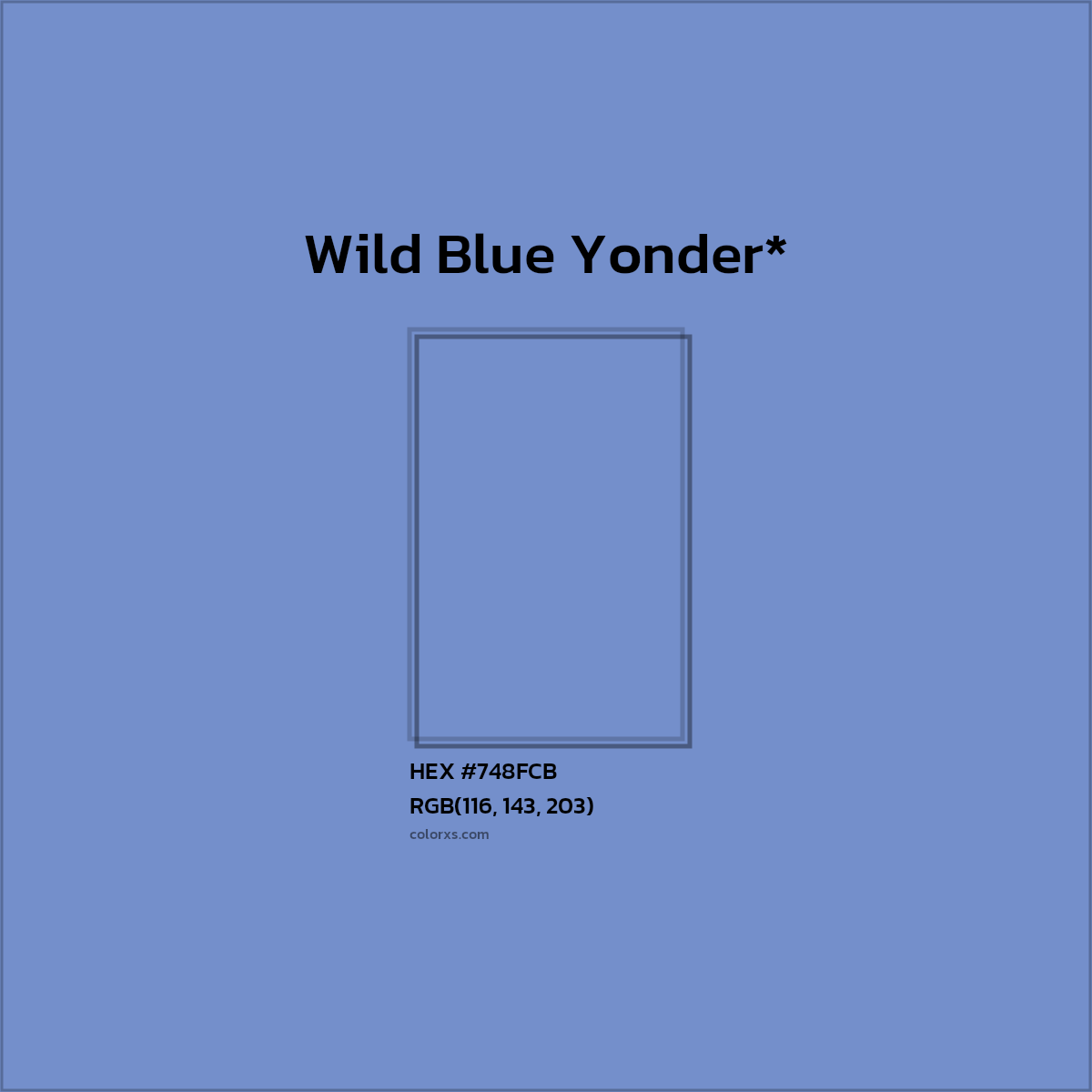 HEX #748FCB Color Name, Color Code, Palettes, Similar Paints, Images