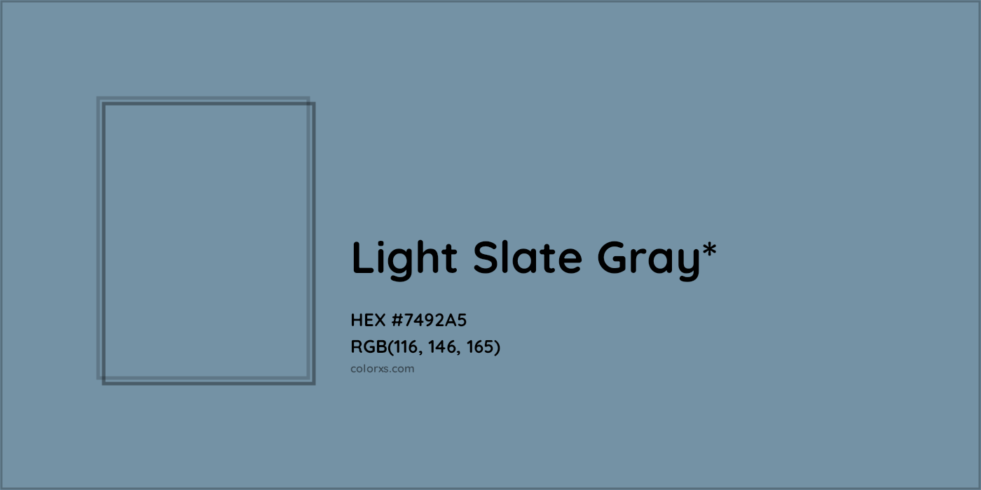HEX #7492A5 Color Name, Color Code, Palettes, Similar Paints, Images