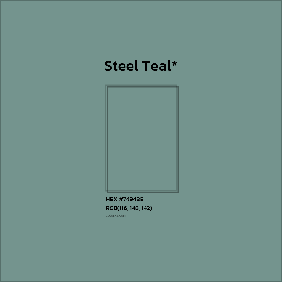 HEX #74948E Color Name, Color Code, Palettes, Similar Paints, Images