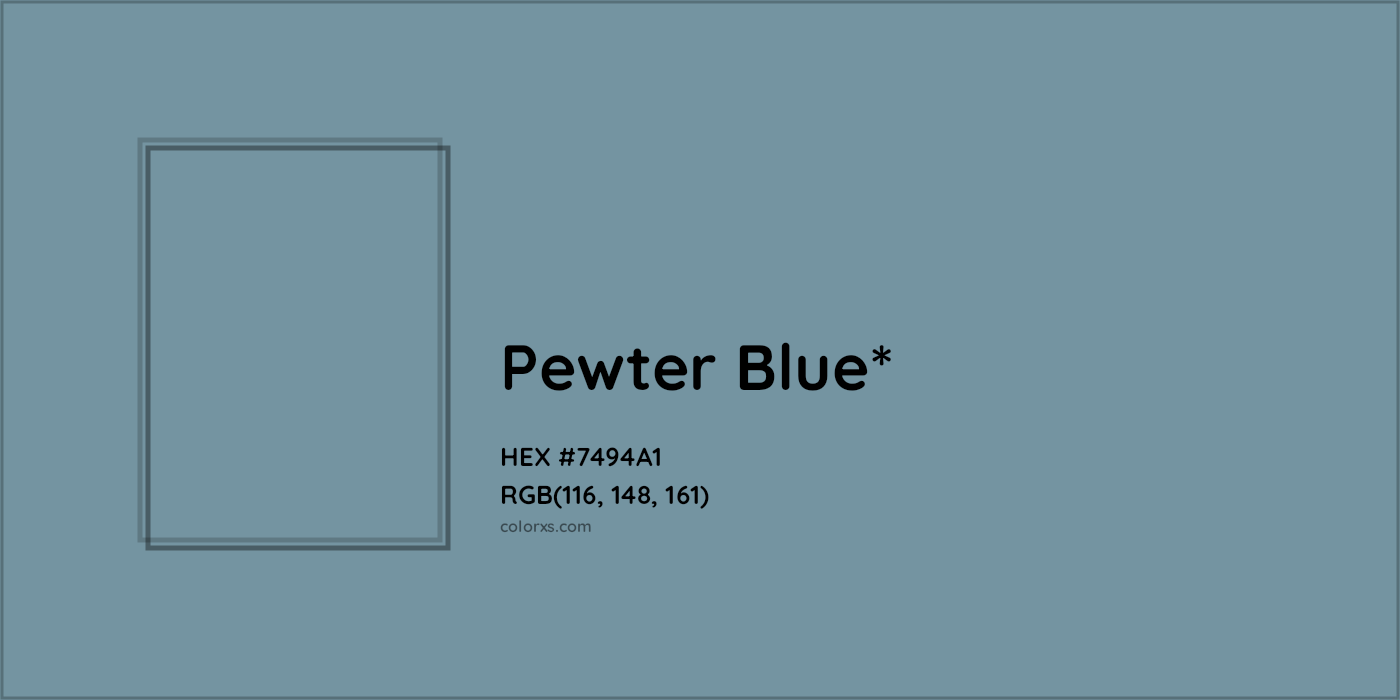 HEX #7494A1 Color Name, Color Code, Palettes, Similar Paints, Images
