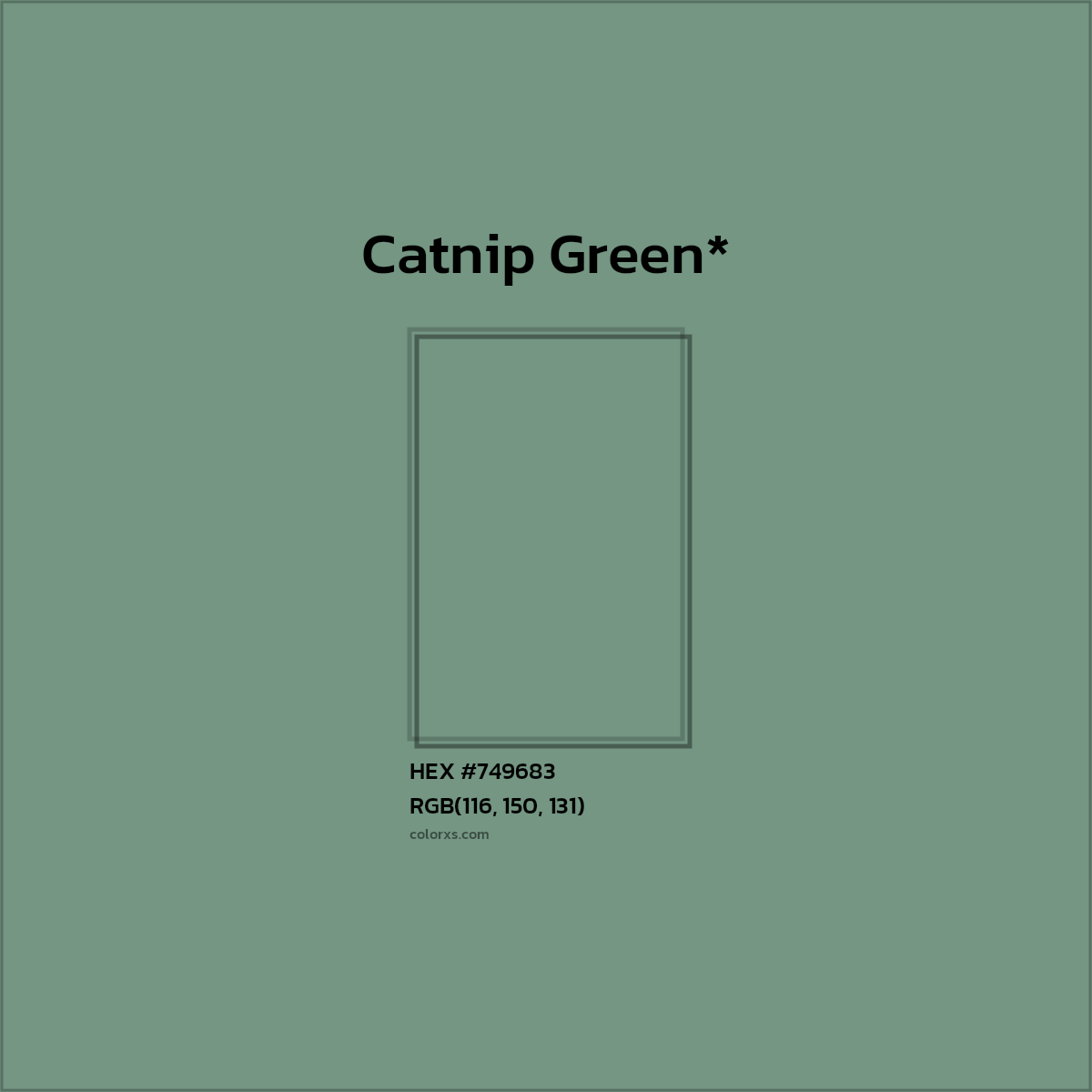 HEX #749683 Color Name, Color Code, Palettes, Similar Paints, Images
