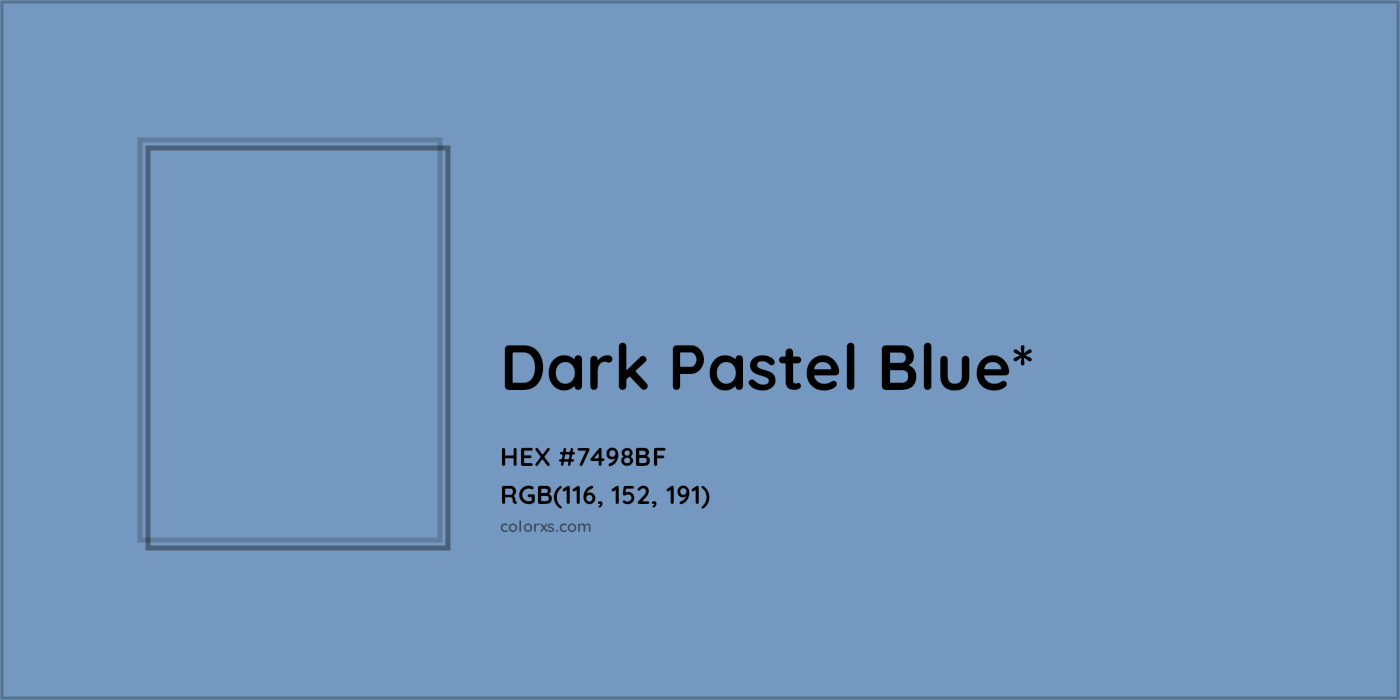HEX #7498BF Color Name, Color Code, Palettes, Similar Paints, Images