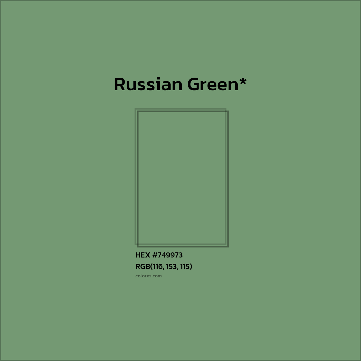 HEX #749973 Color Name, Color Code, Palettes, Similar Paints, Images