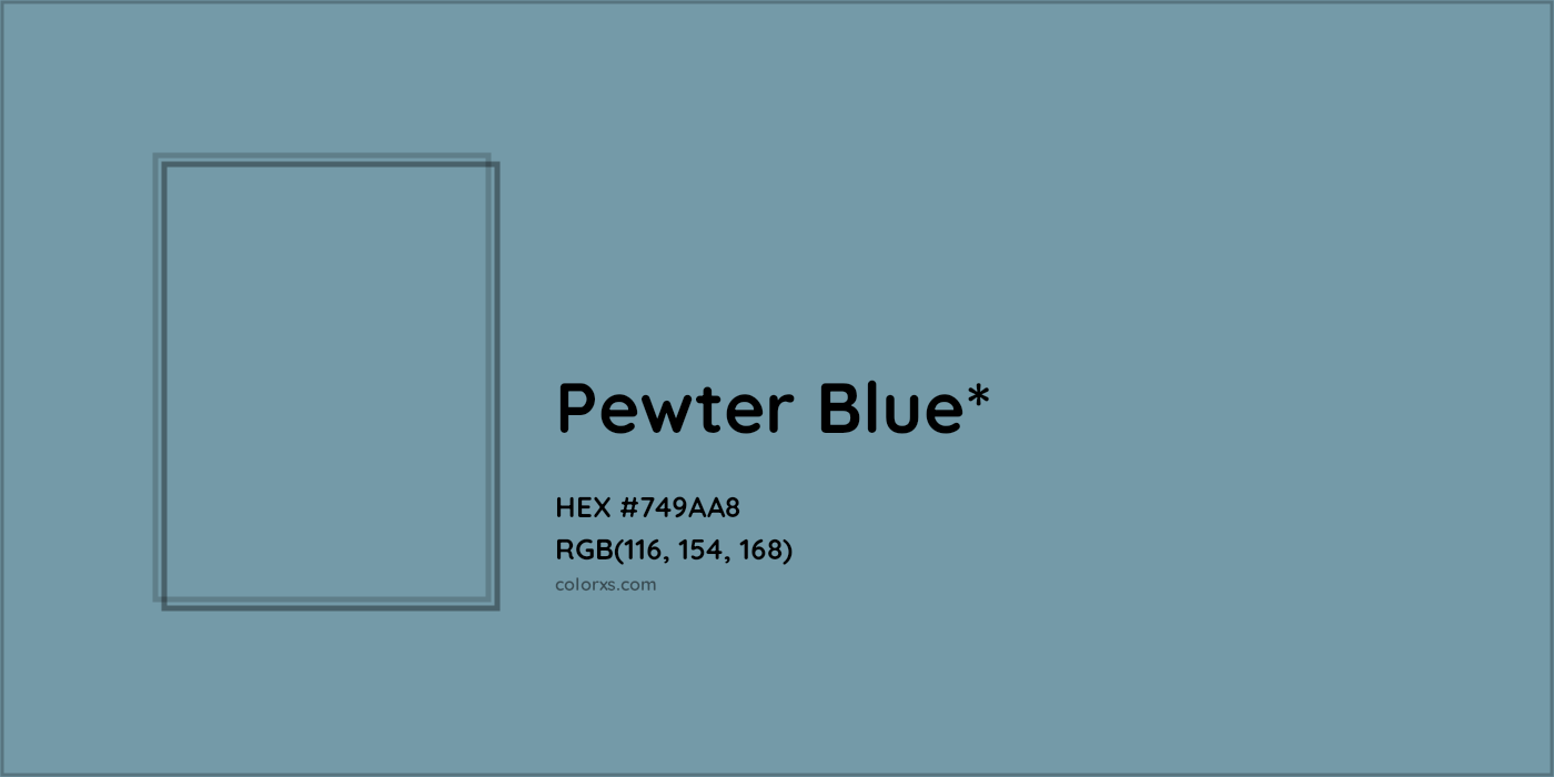 HEX #749AA8 Color Name, Color Code, Palettes, Similar Paints, Images