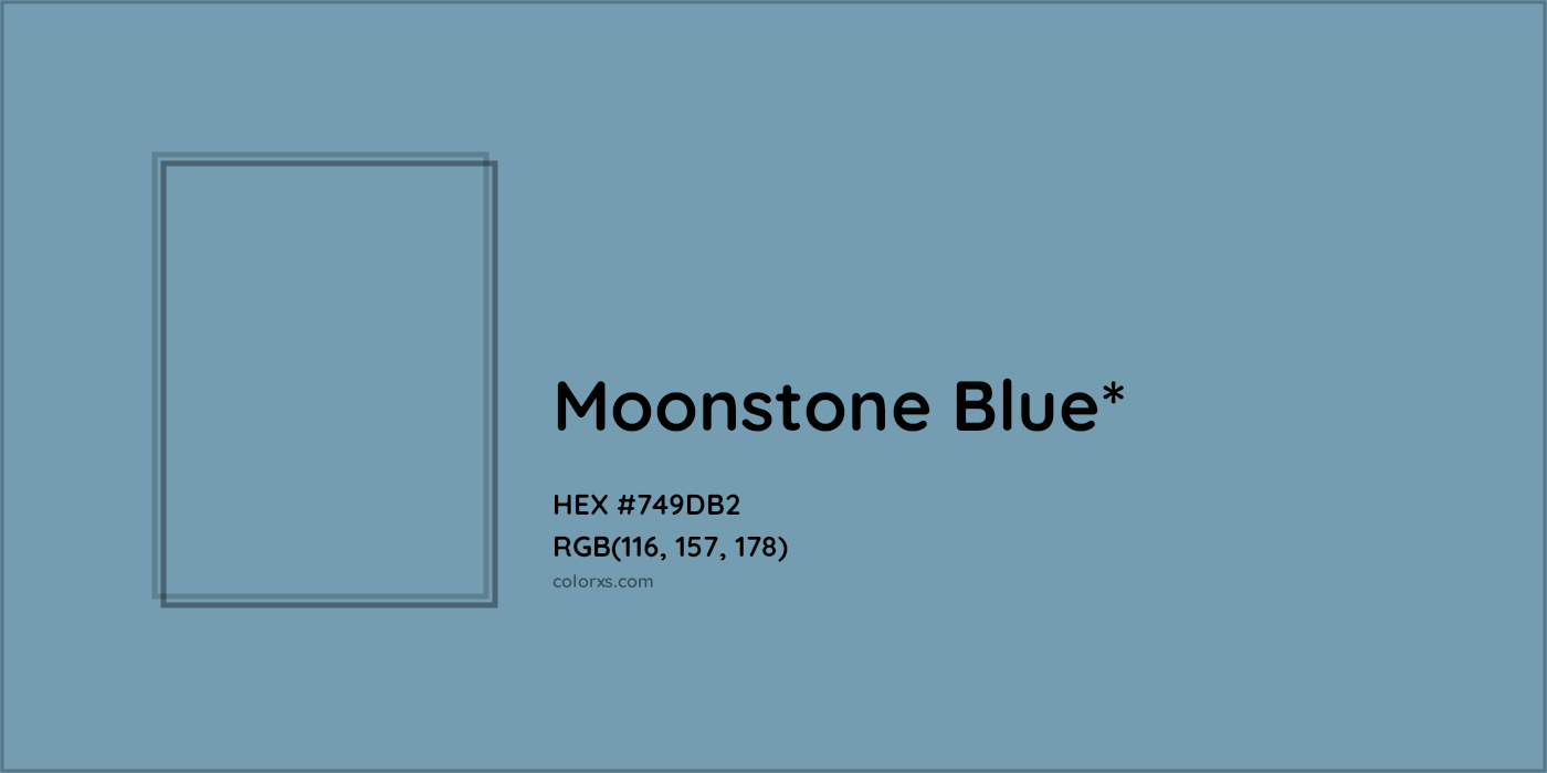HEX #749DB2 Color Name, Color Code, Palettes, Similar Paints, Images