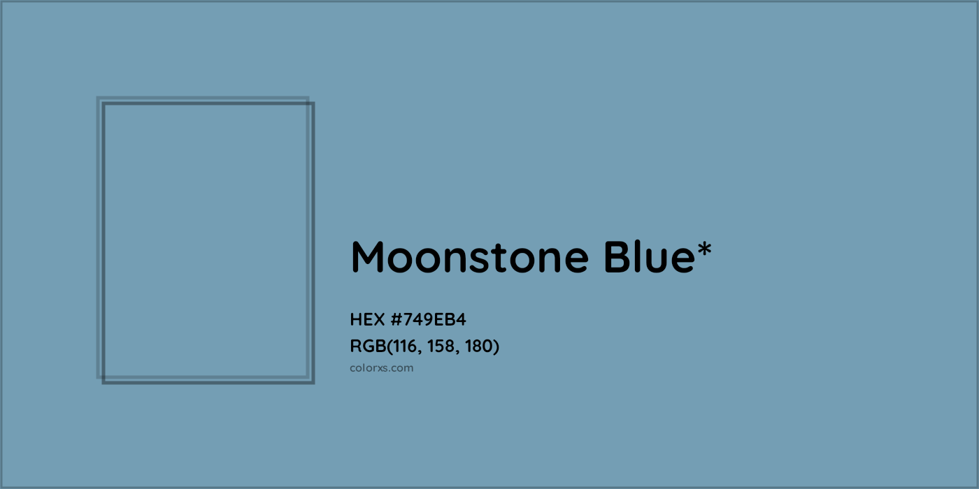 HEX #749EB4 Color Name, Color Code, Palettes, Similar Paints, Images