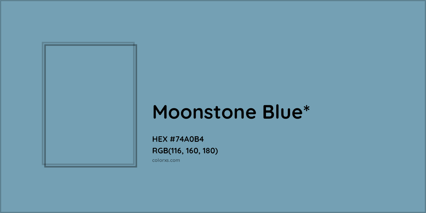 HEX #74A0B4 Color Name, Color Code, Palettes, Similar Paints, Images
