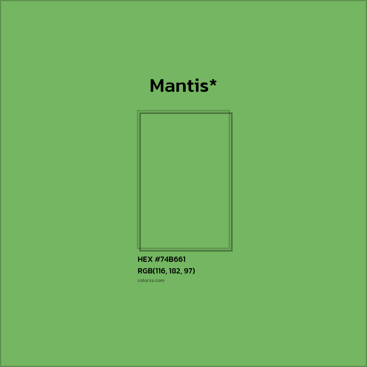 HEX #74B661 Color Name, Color Code, Palettes, Similar Paints, Images