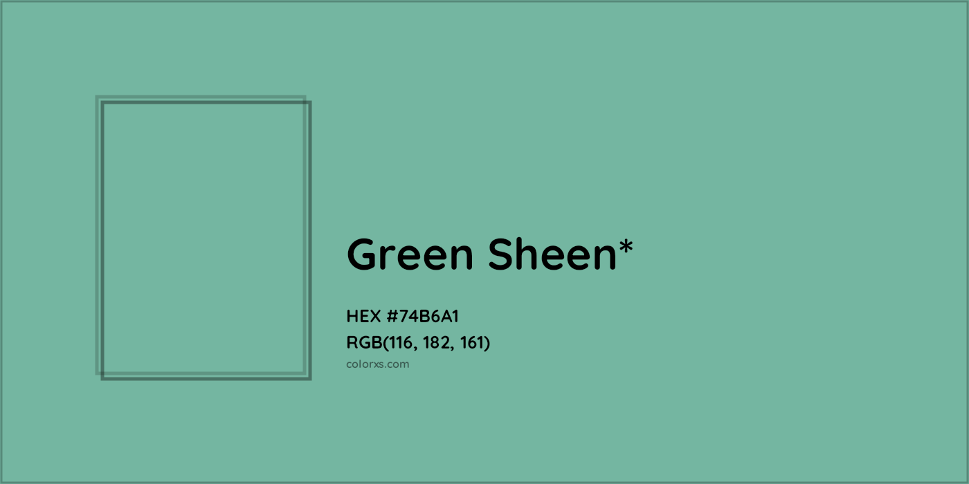 HEX #74B6A1 Color Name, Color Code, Palettes, Similar Paints, Images
