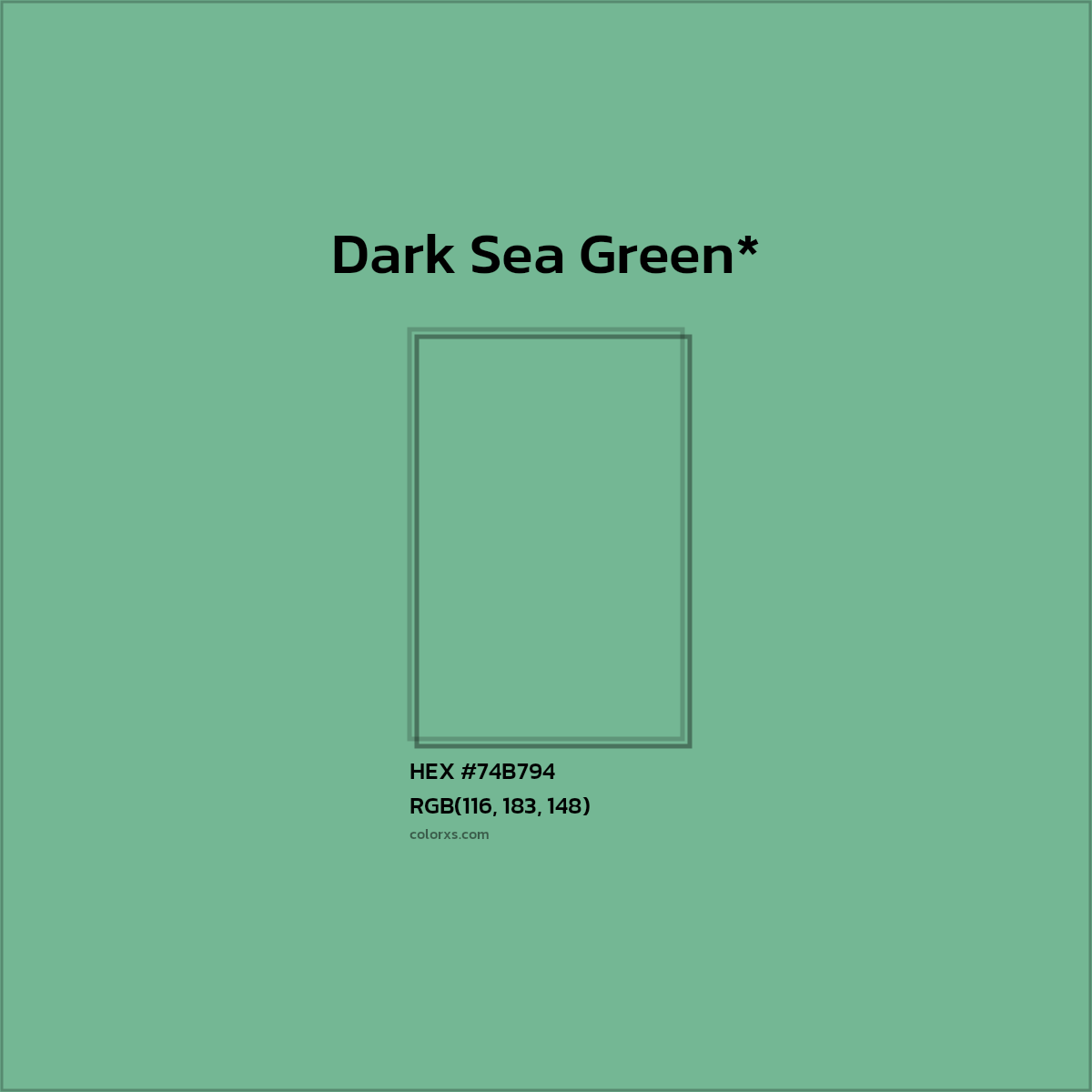 HEX #74B794 Color Name, Color Code, Palettes, Similar Paints, Images
