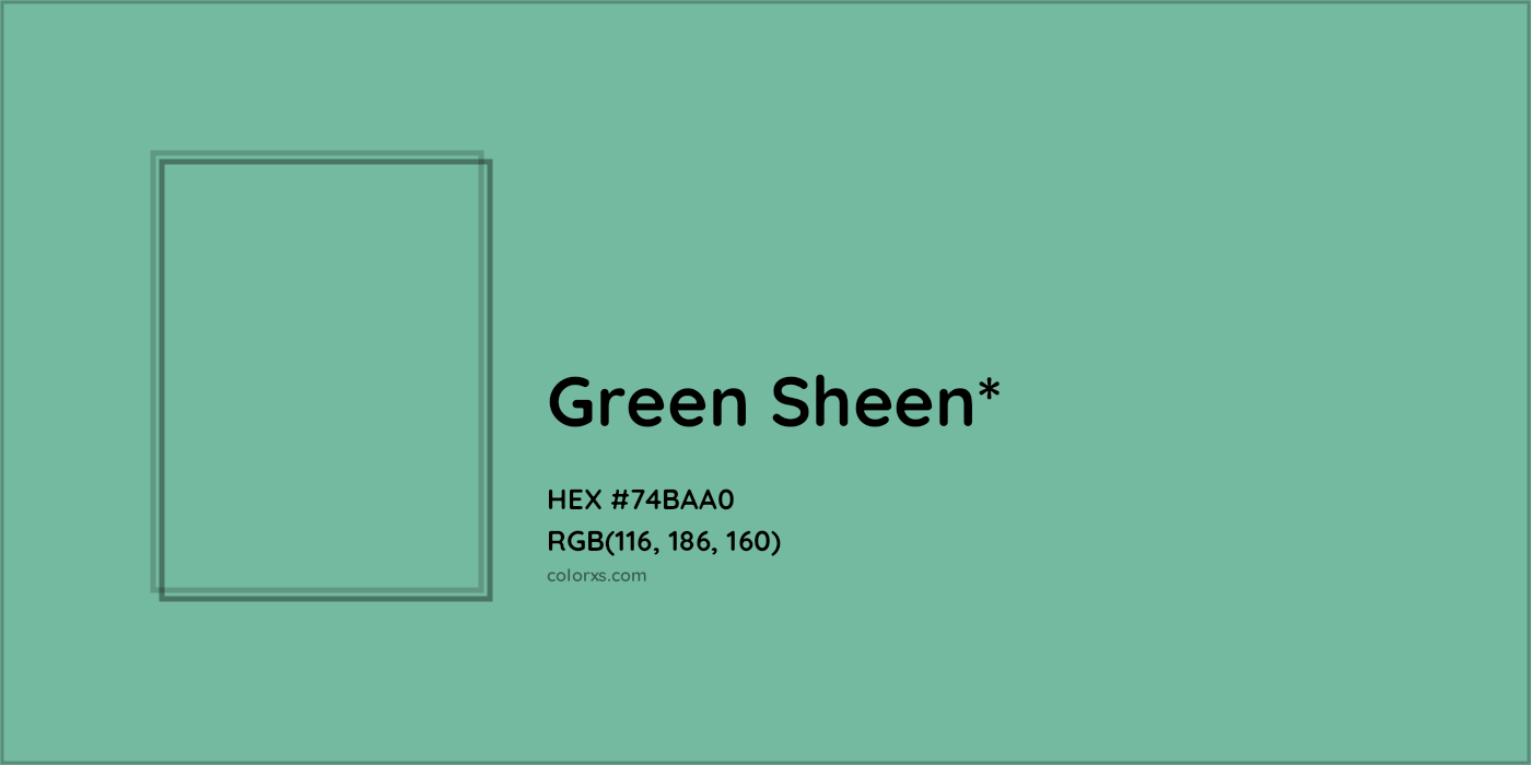 HEX #74BAA0 Color Name, Color Code, Palettes, Similar Paints, Images