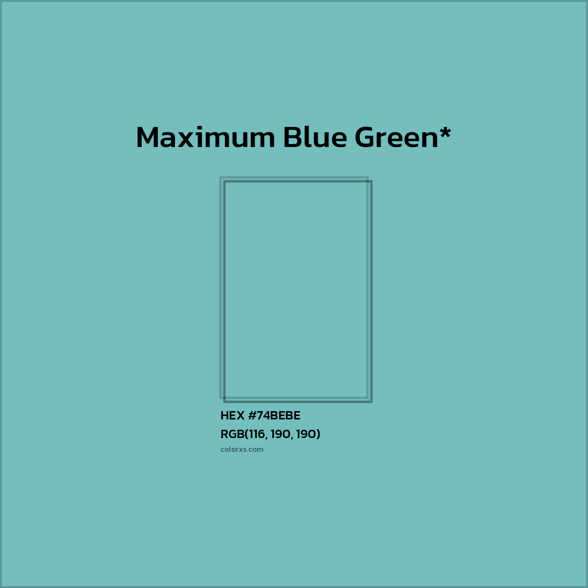 HEX #74BEBE Color Name, Color Code, Palettes, Similar Paints, Images