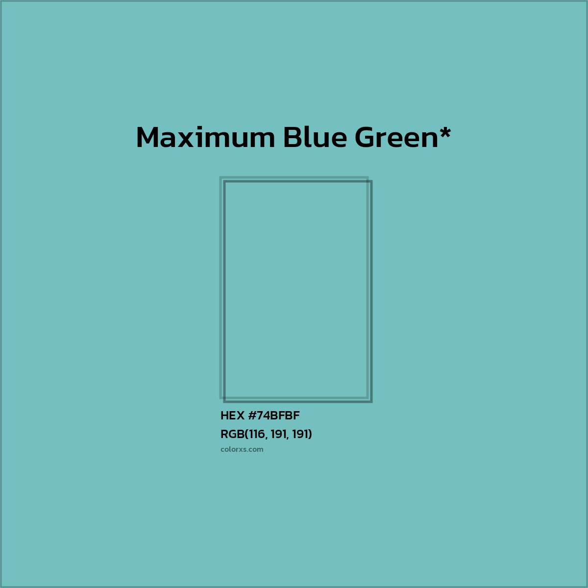 HEX #74BFBF Color Name, Color Code, Palettes, Similar Paints, Images