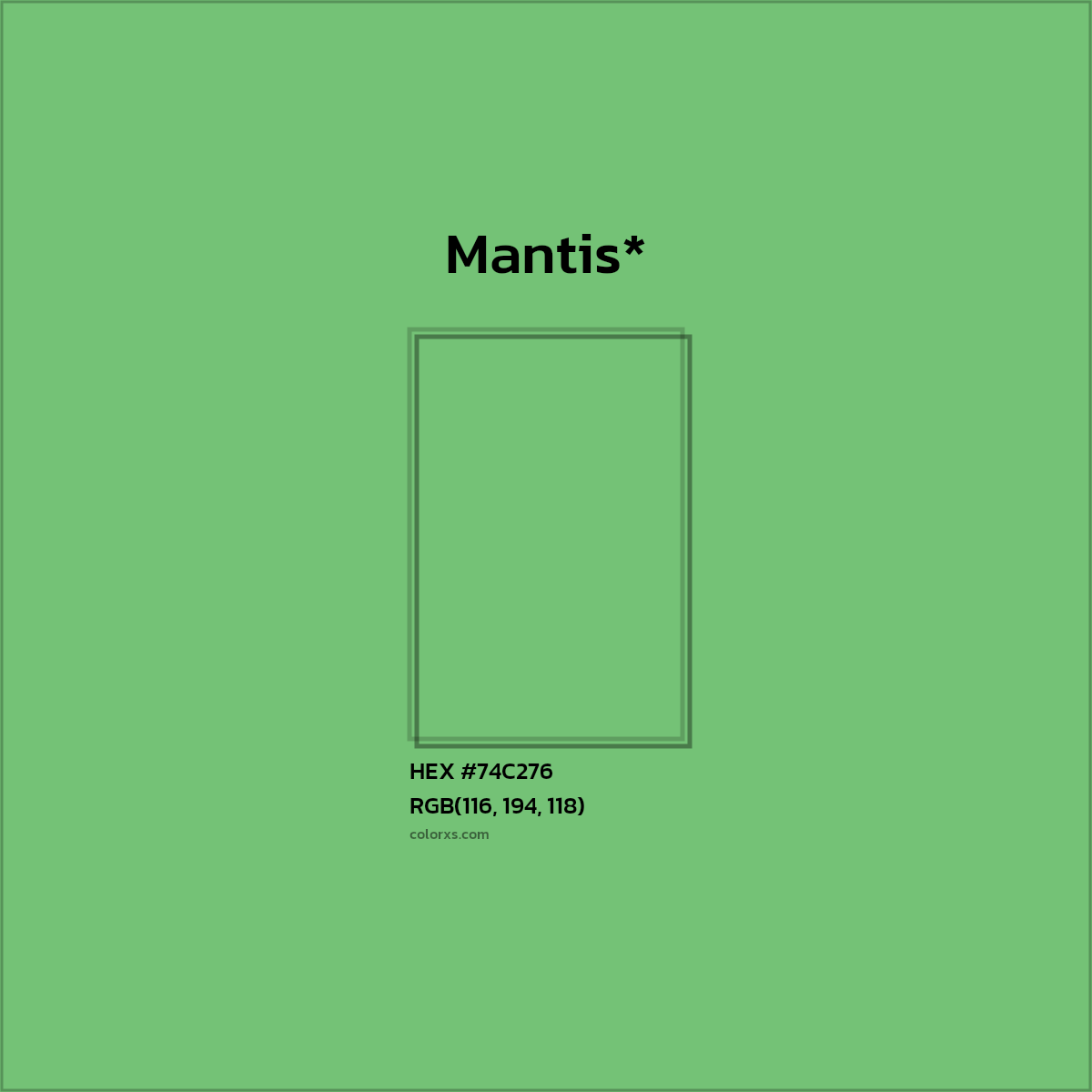 HEX #74C276 Color Name, Color Code, Palettes, Similar Paints, Images