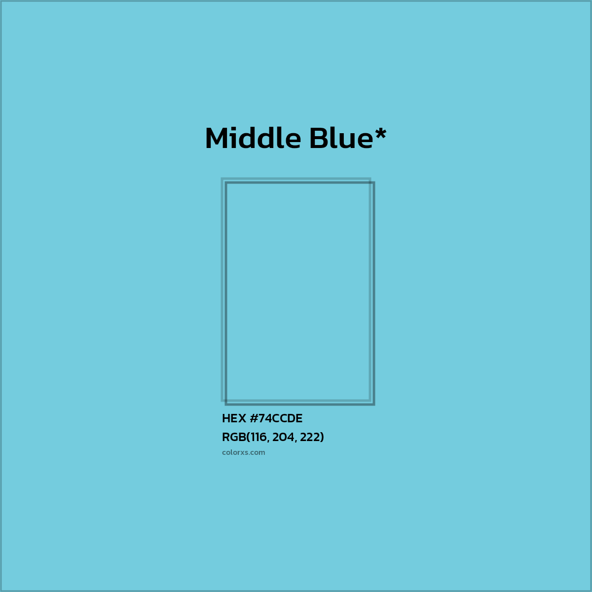 HEX #74CCDE Color Name, Color Code, Palettes, Similar Paints, Images