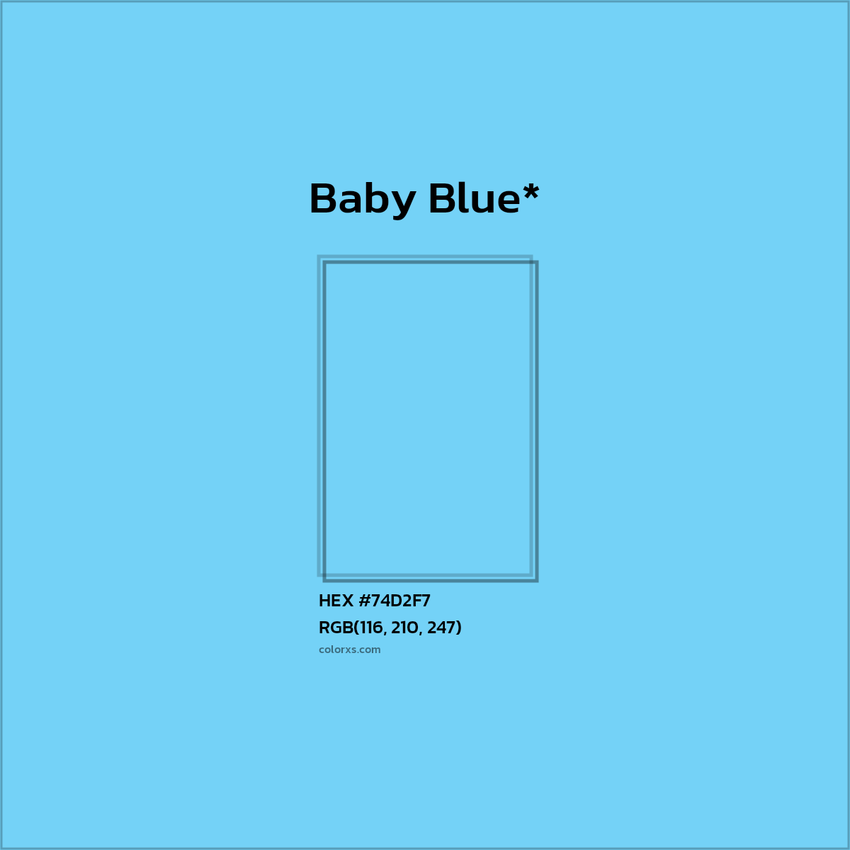 HEX #74D2F7 Color Name, Color Code, Palettes, Similar Paints, Images