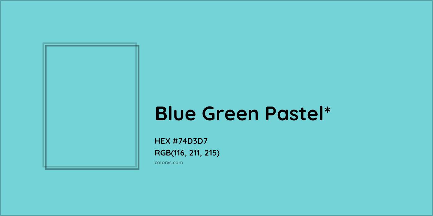 HEX #74D3D7 Color Name, Color Code, Palettes, Similar Paints, Images