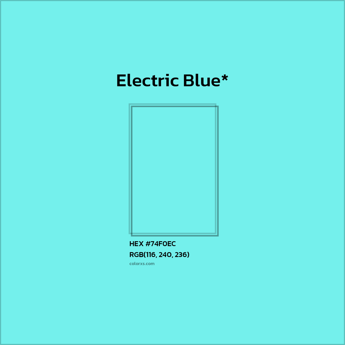 HEX #74F0EC Color Name, Color Code, Palettes, Similar Paints, Images