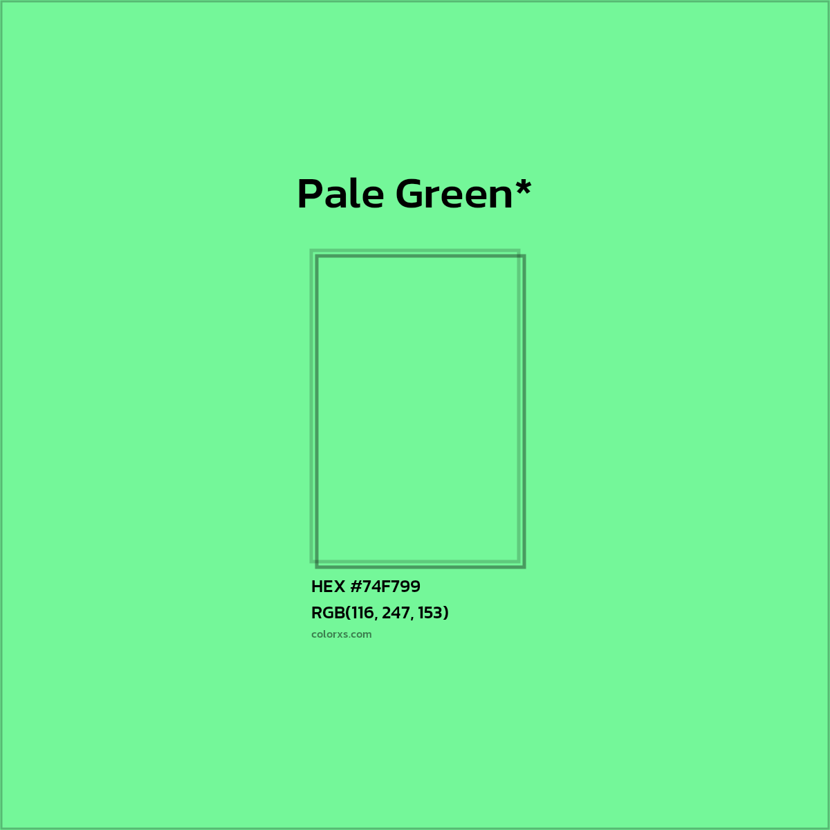 HEX #74F799 Color Name, Color Code, Palettes, Similar Paints, Images