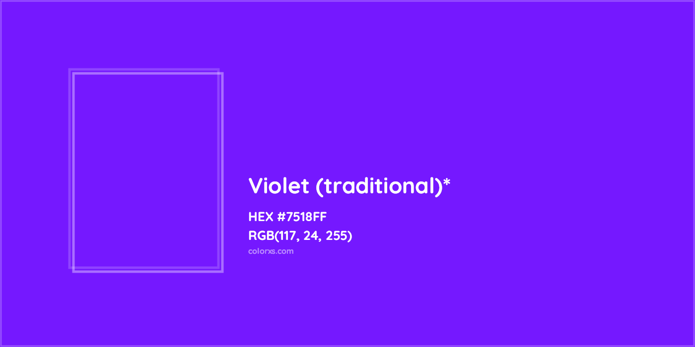 HEX #7518FF Color Name, Color Code, Palettes, Similar Paints, Images