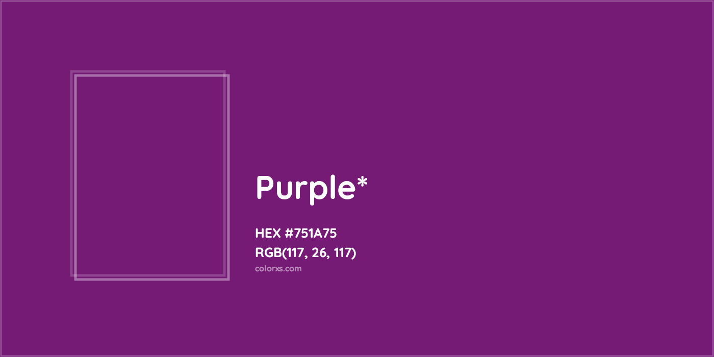 HEX #751A75 Color Name, Color Code, Palettes, Similar Paints, Images