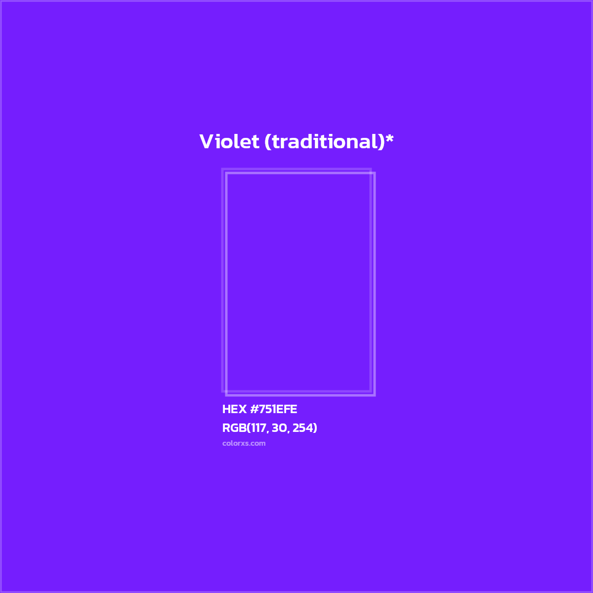 HEX #751EFE Color Name, Color Code, Palettes, Similar Paints, Images