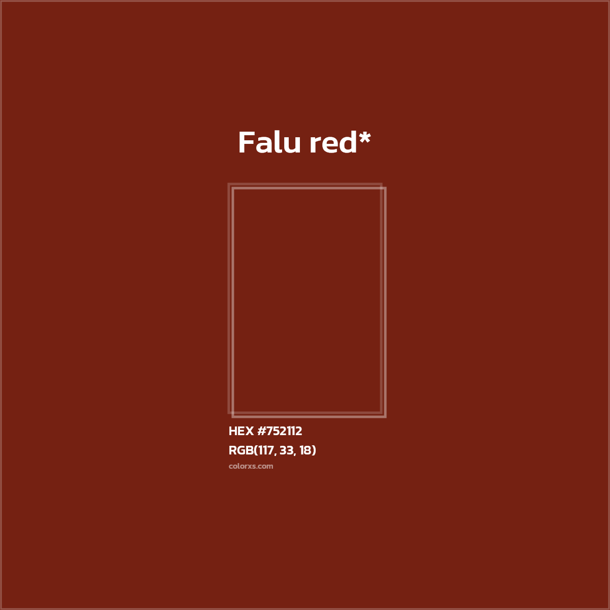 HEX #752112 Color Name, Color Code, Palettes, Similar Paints, Images