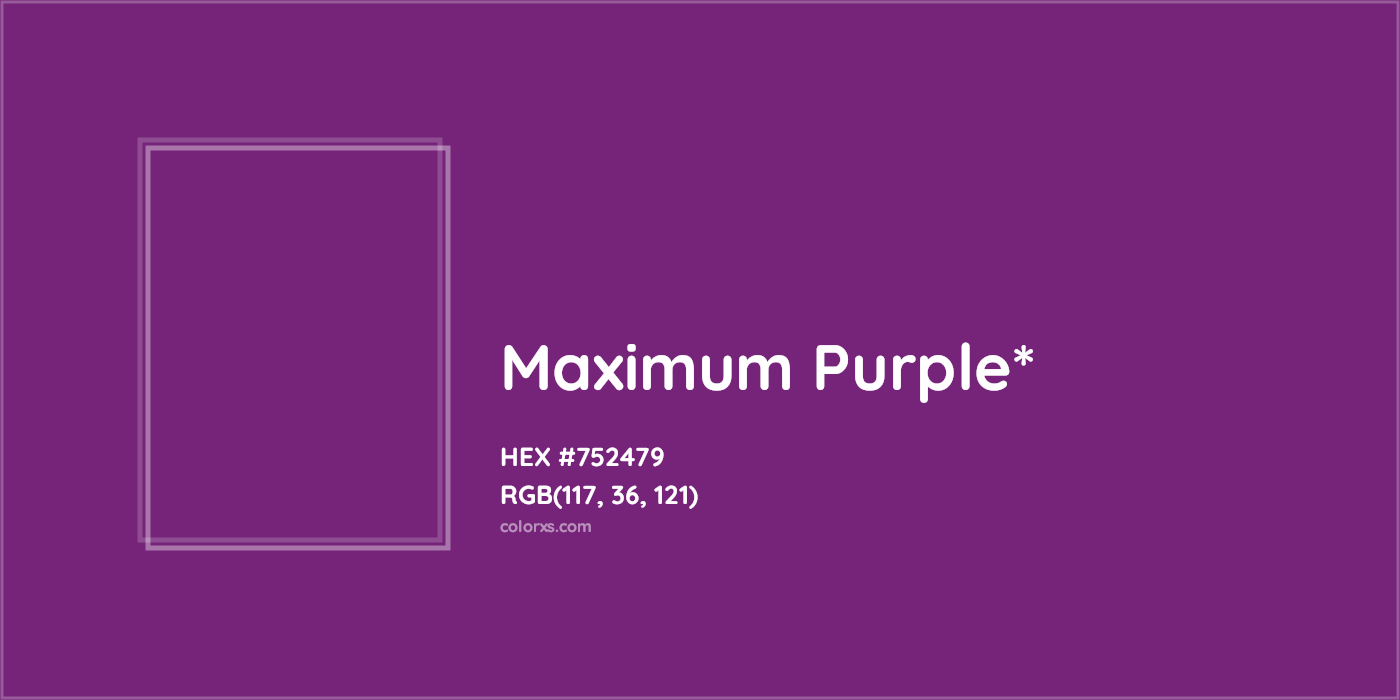 HEX #752479 Color Name, Color Code, Palettes, Similar Paints, Images