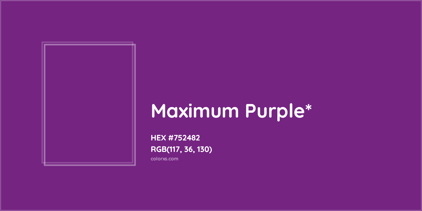HEX #752482 Color Name, Color Code, Palettes, Similar Paints, Images