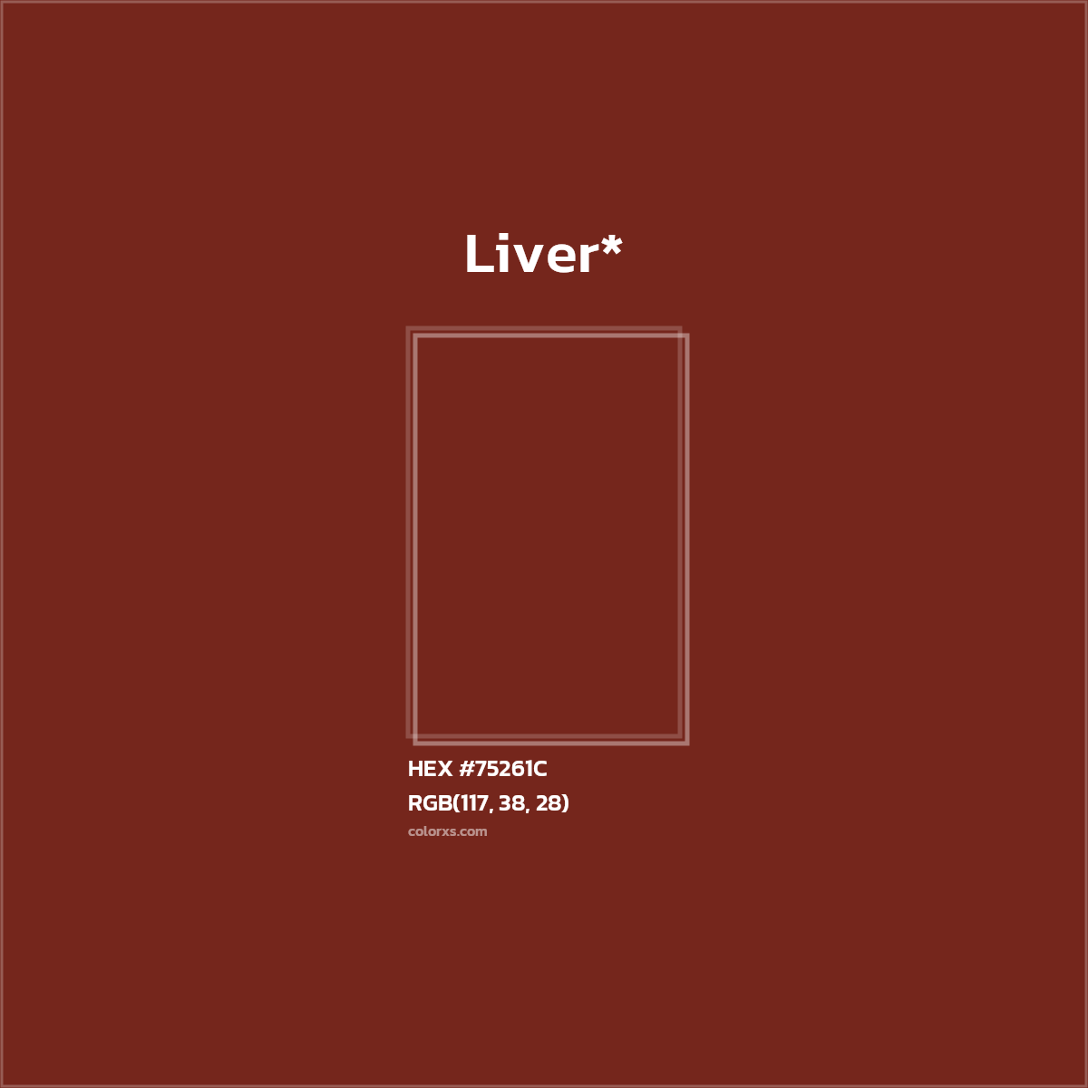 HEX #75261C Color Name, Color Code, Palettes, Similar Paints, Images